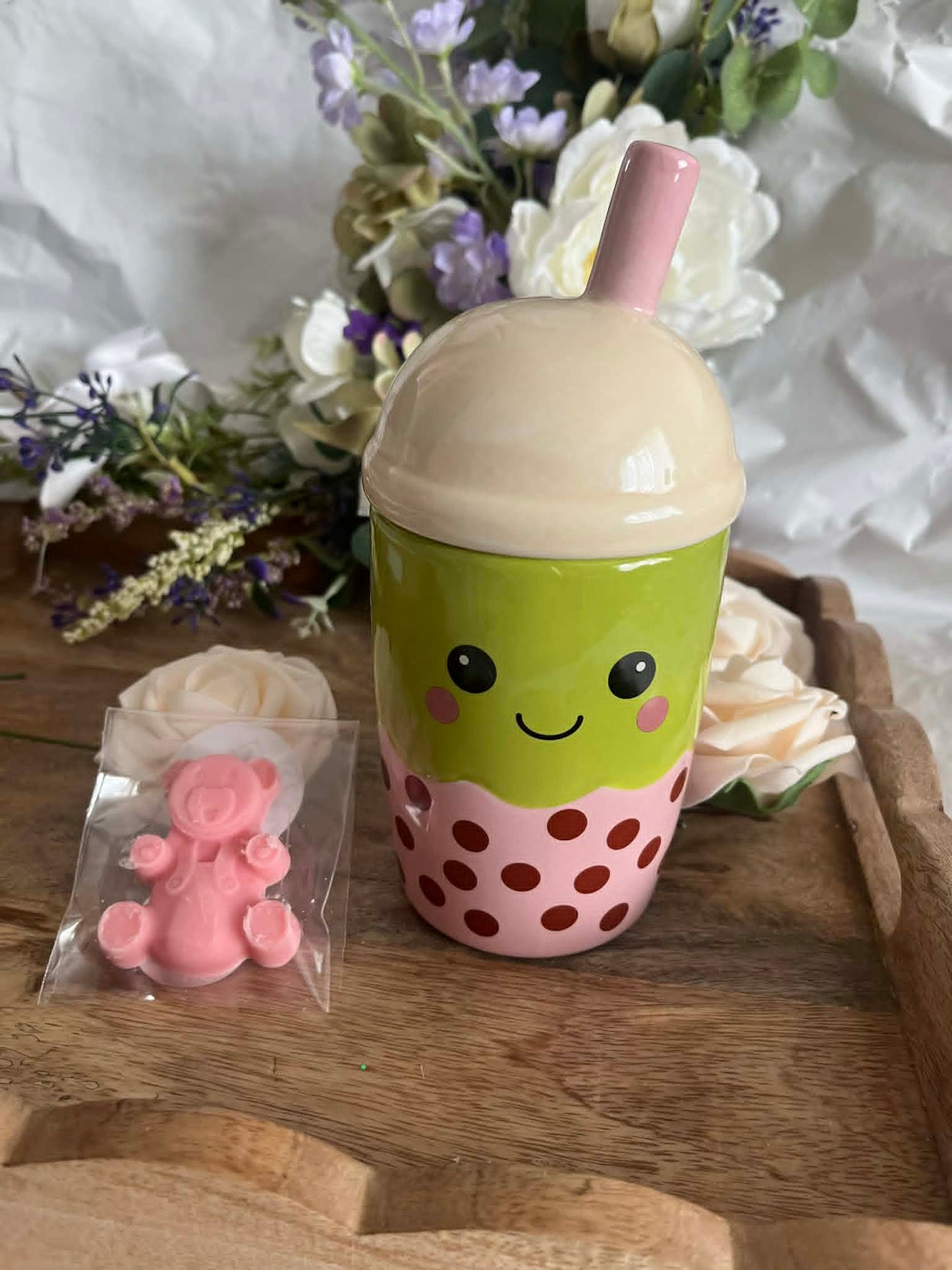 Bubble Tea Ceramic Oil Burner & Wax Warmer