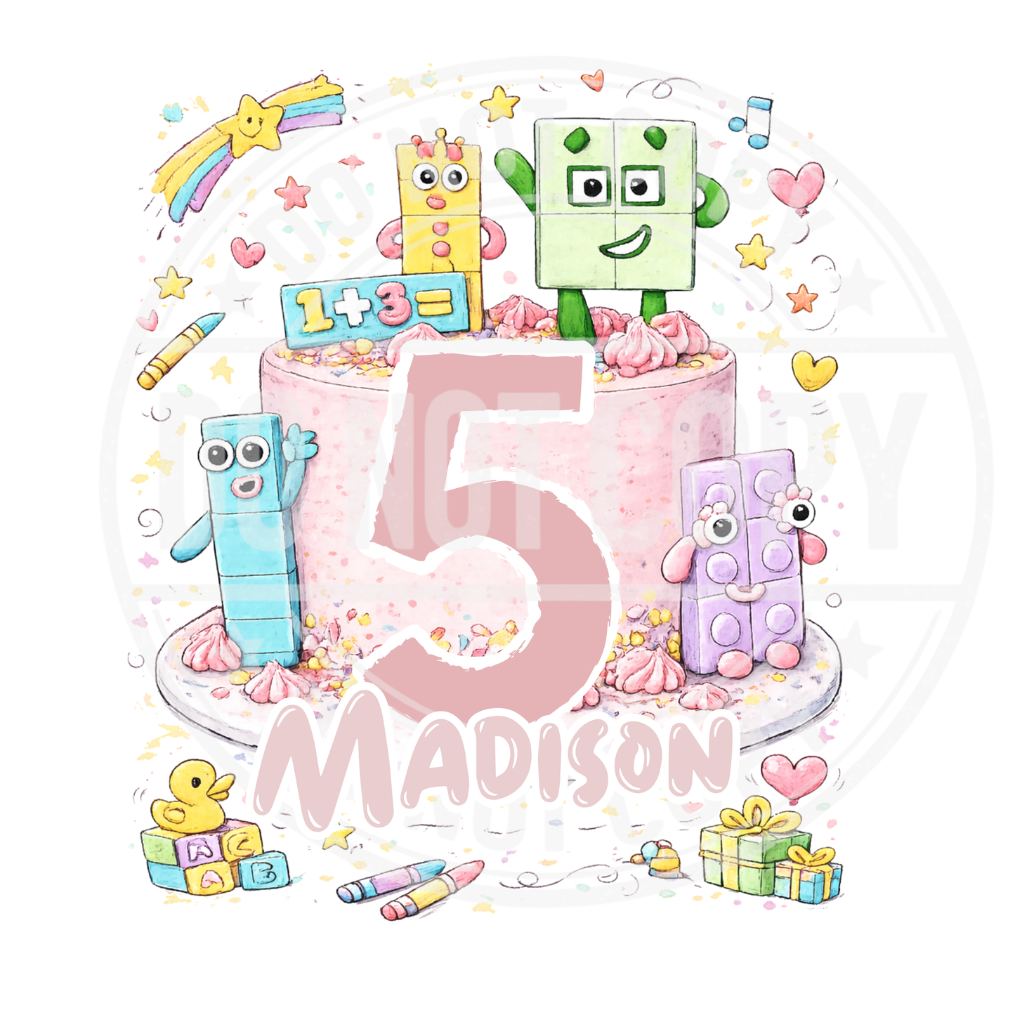 Personalised Cake Topper/number blocks