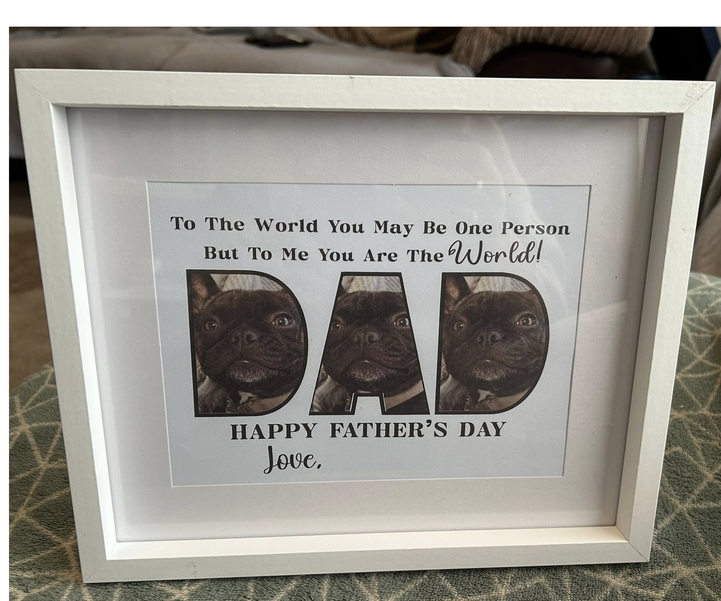 FATHERS DAY PICTURE OR PICTURE FRAMED ***PERFECT GIFT FOR DAD WITH 3 IMAGES***