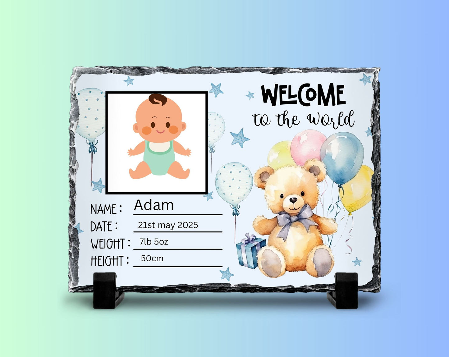 New Arrival Baby Slate. choice of 2 sizes Square or rectangle