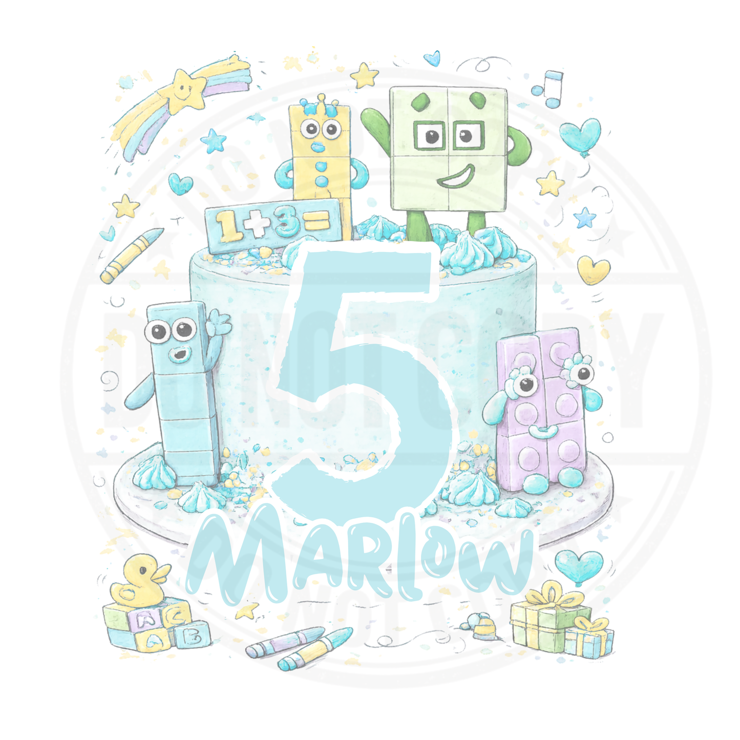Personalised Cake Topper/number blocks