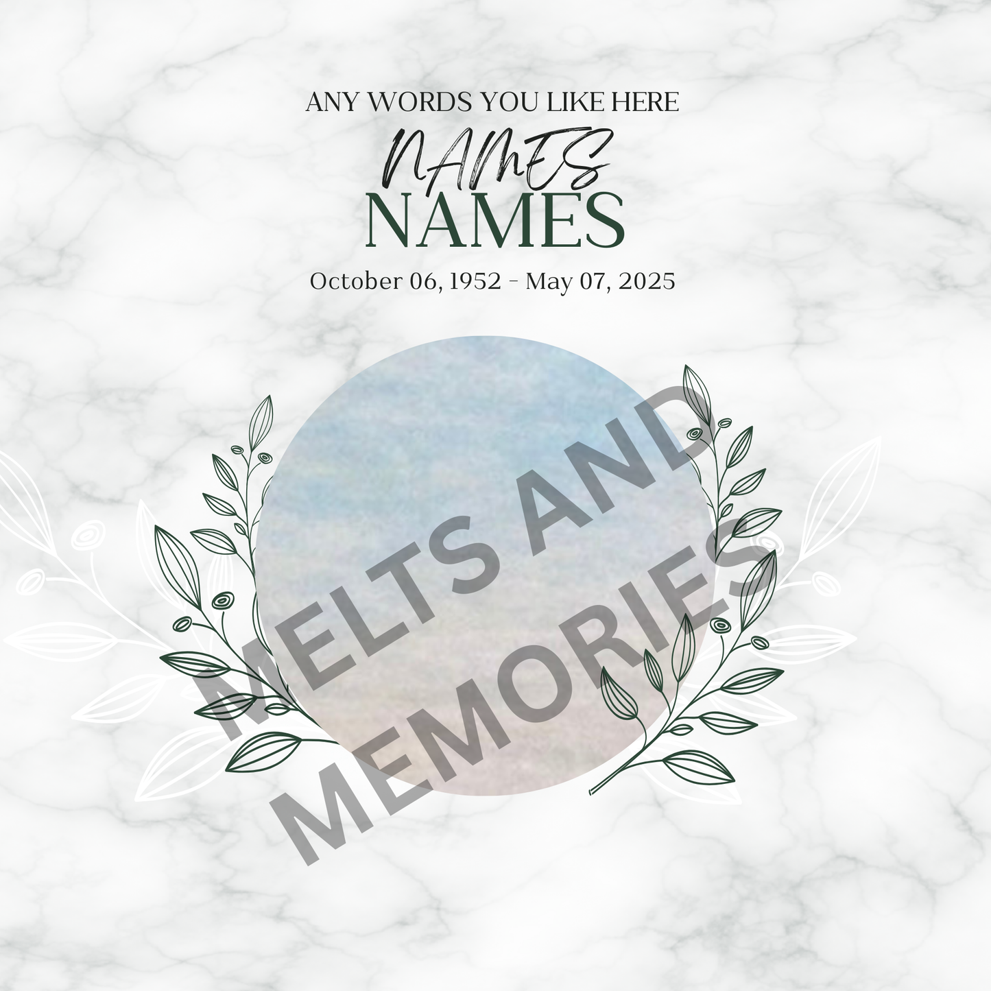 Memorial Slates for your loved ones. 20cm x 20cm square