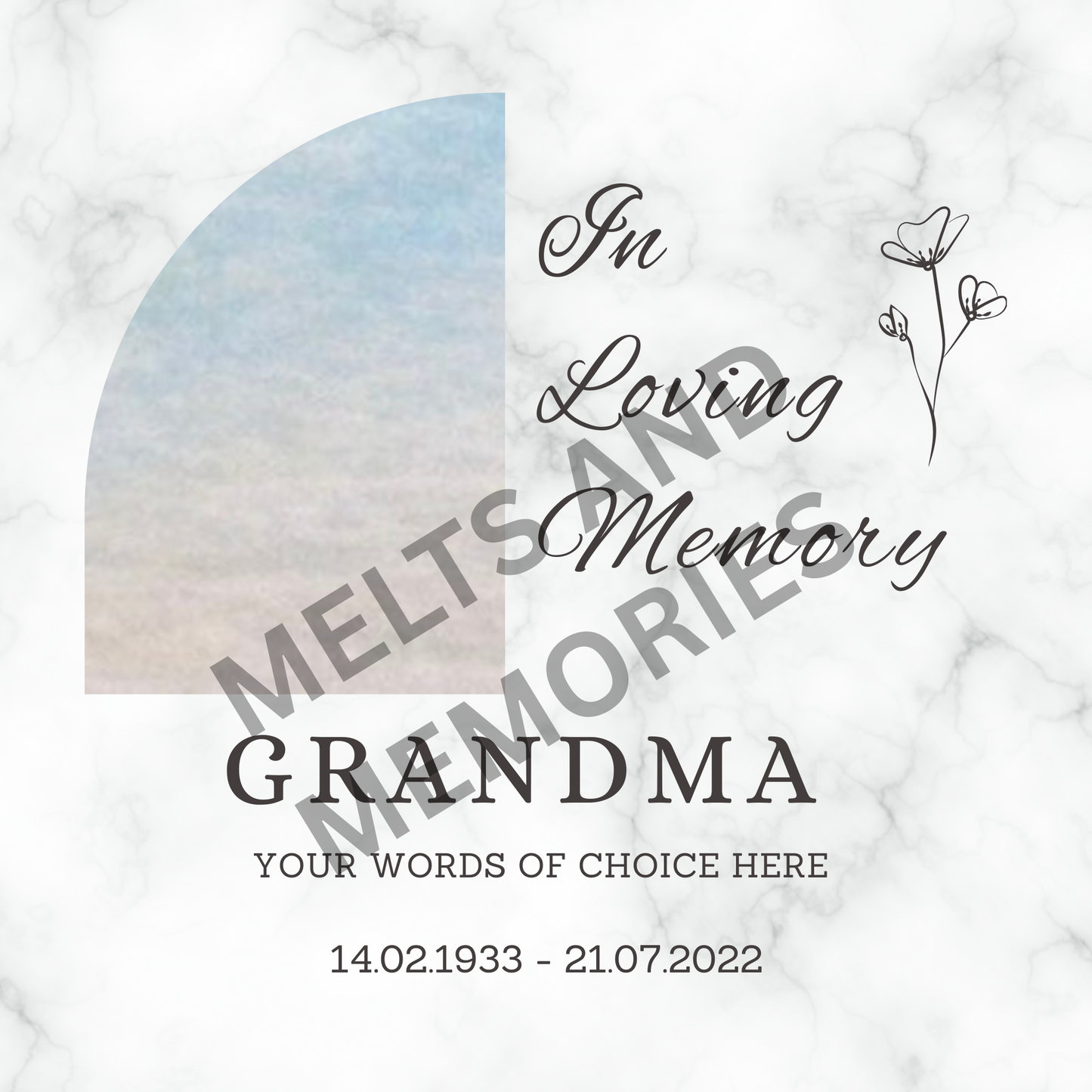 Memorial Slates for your loved ones. 20cm x 20cm square