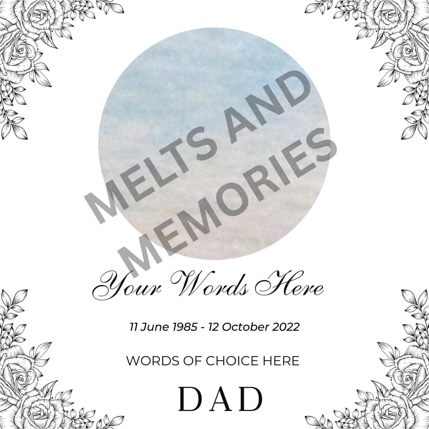 Memorial Slates for your loved ones. 20cm x 20cm square
