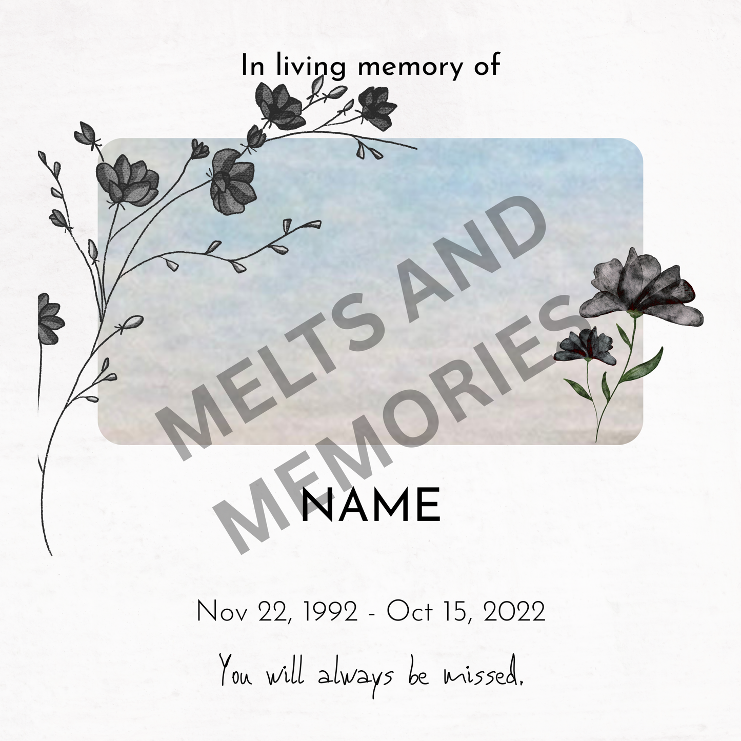 Memorial Slates for your loved ones. 20cm x 20cm square