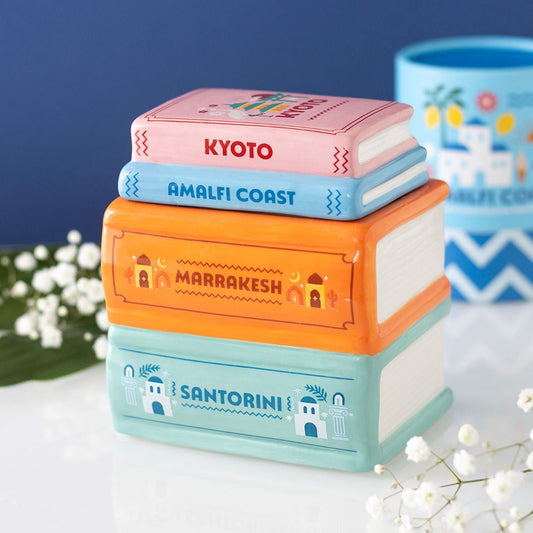 TRAVEL BOOK STACK OIL AND WAX MELT BURNER
