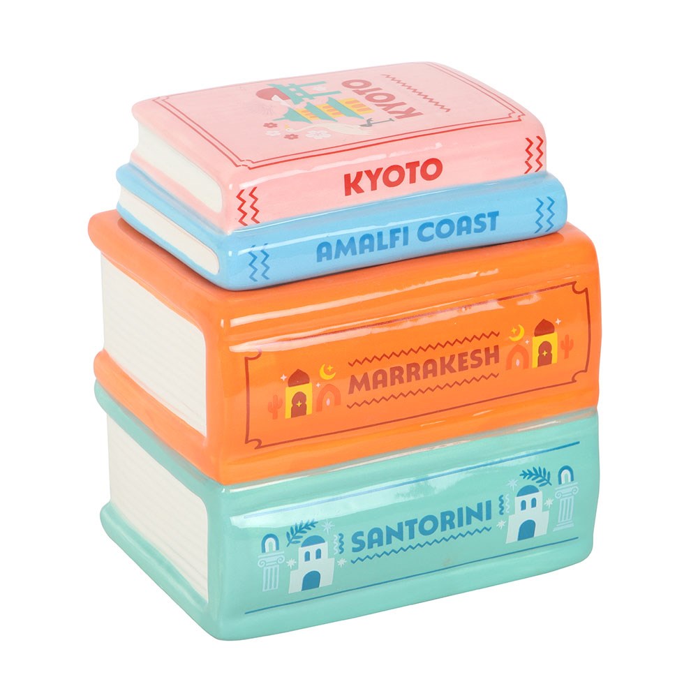 TRAVEL BOOK STACK OIL AND WAX MELT BURNER