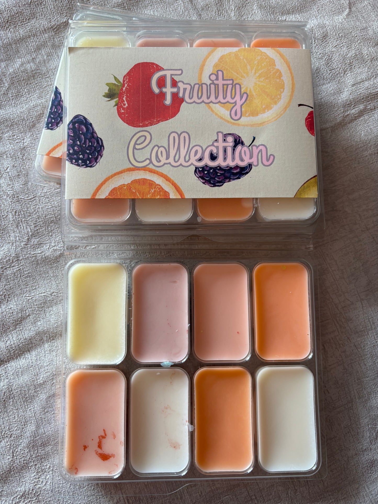 Soy wax highly scented FRUITY collection. Long lasting scent