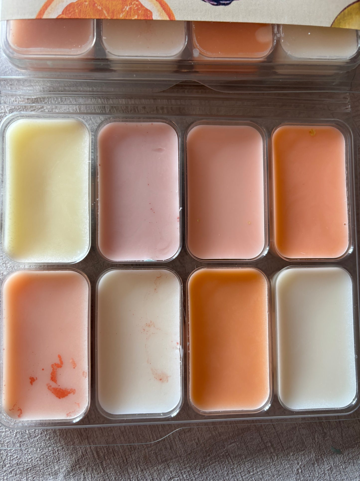 Soy wax highly scented FRUITY collection. Long lasting scent