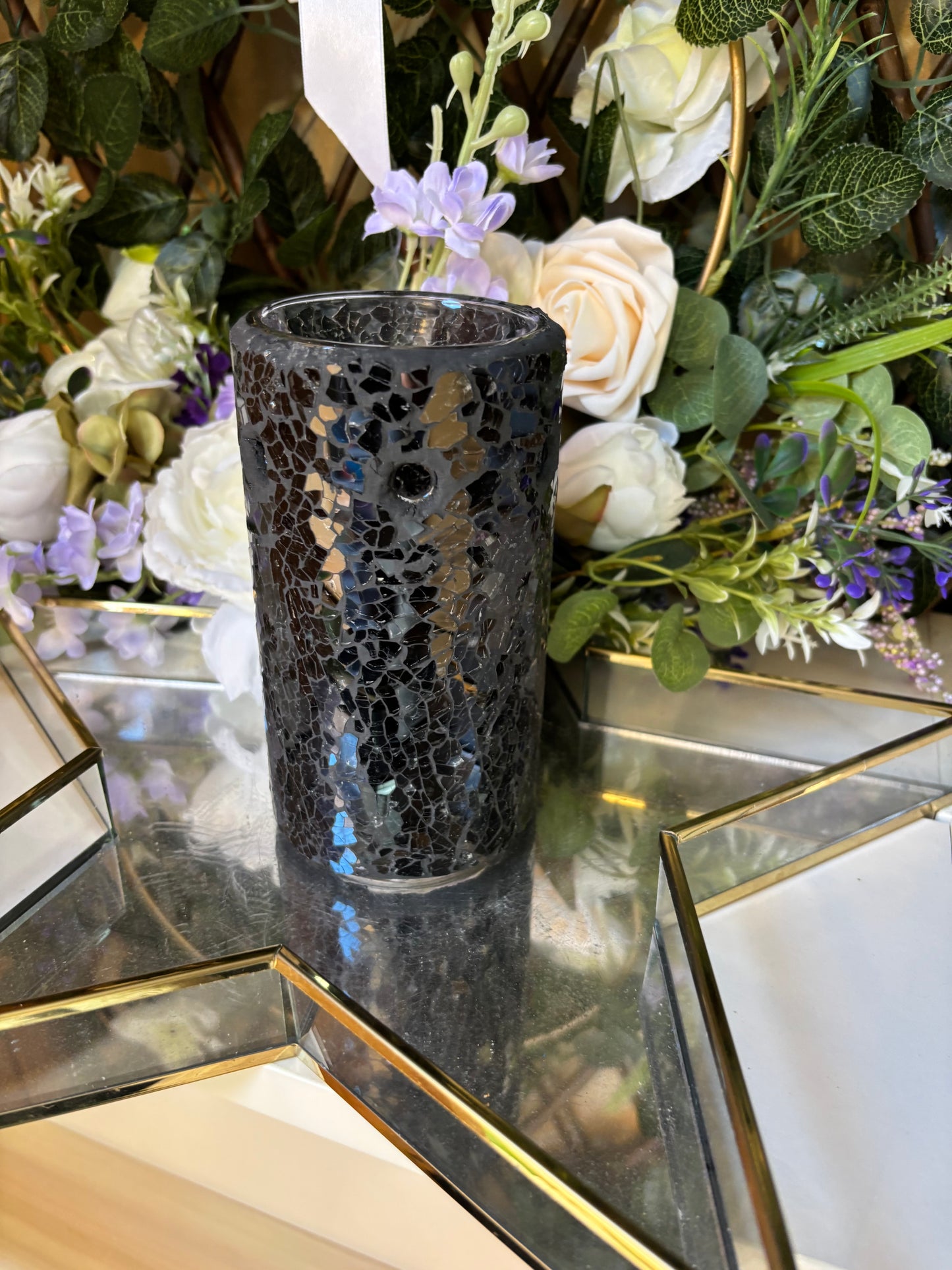 Black pillar crackle burner