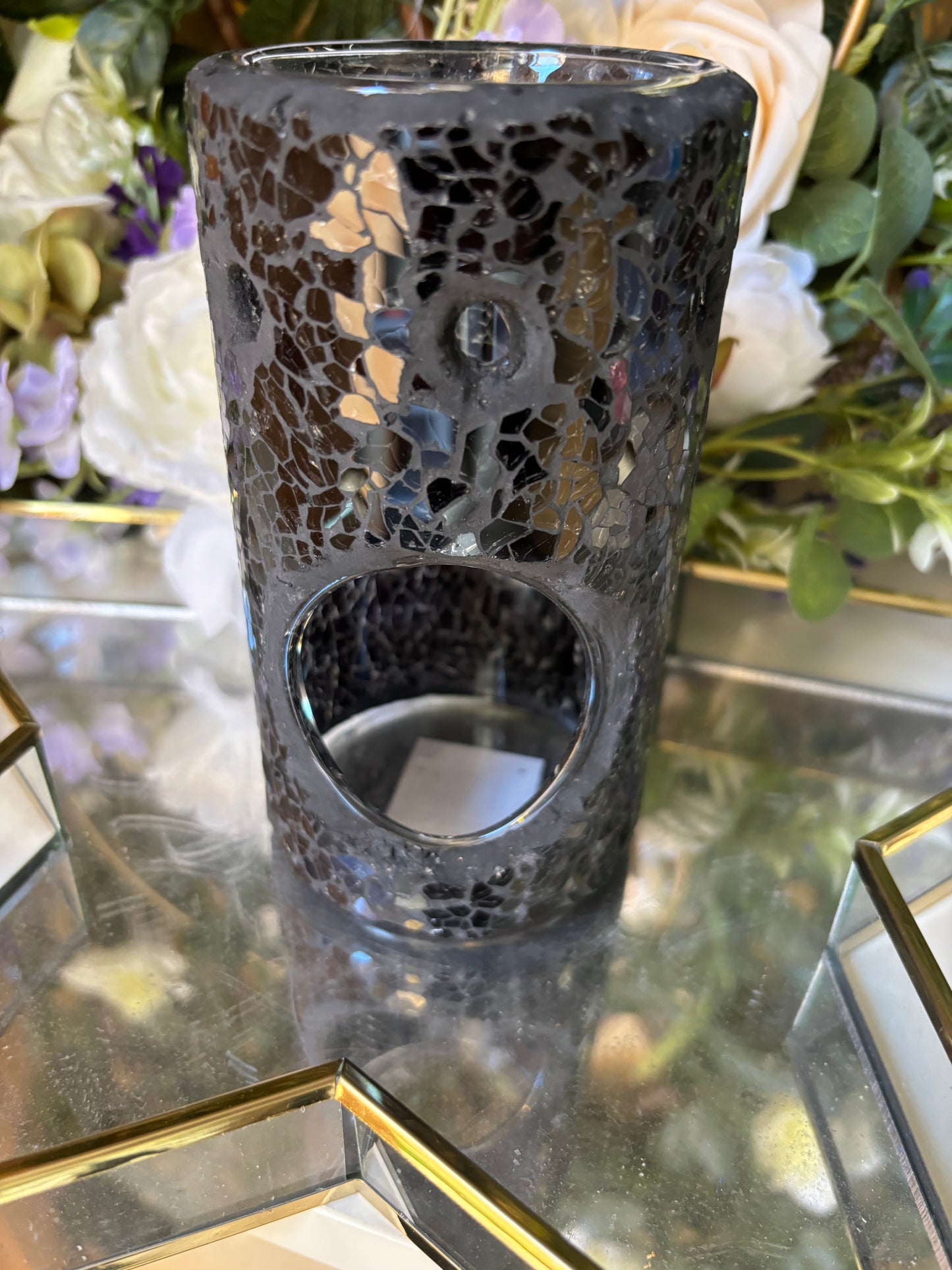 Black pillar crackle burner