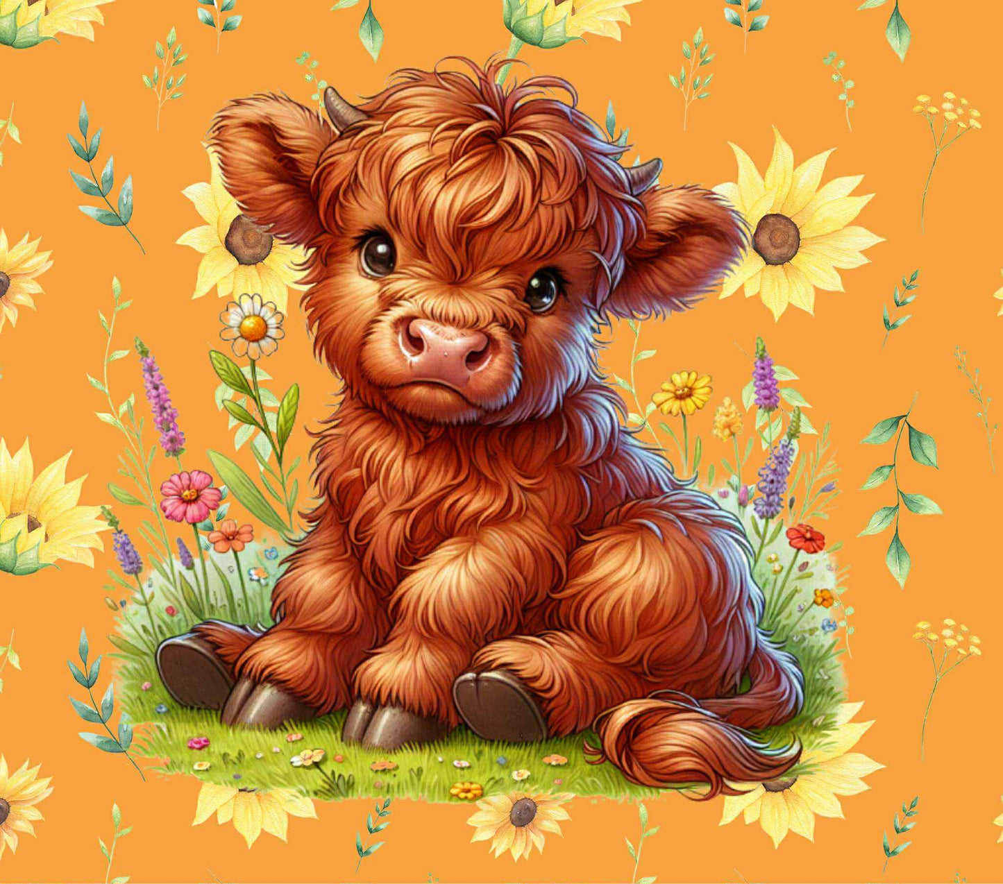 Highland cow tumbler