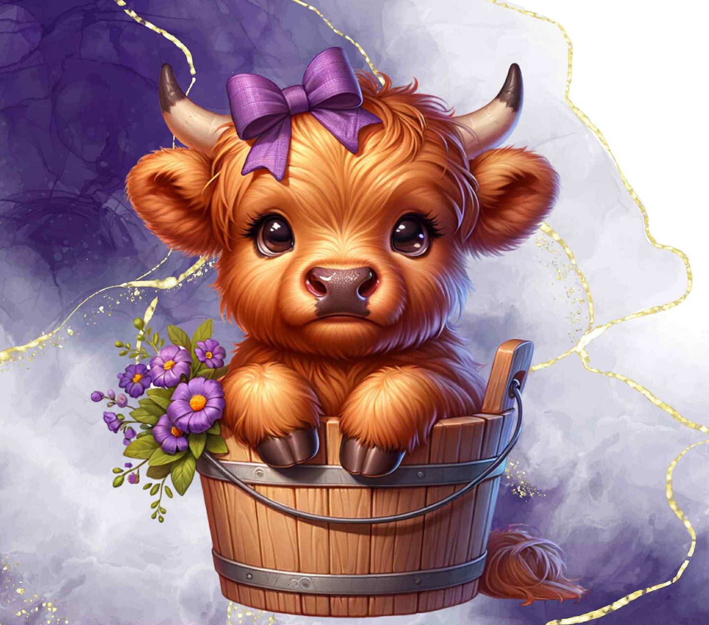 Highland cow tumbler