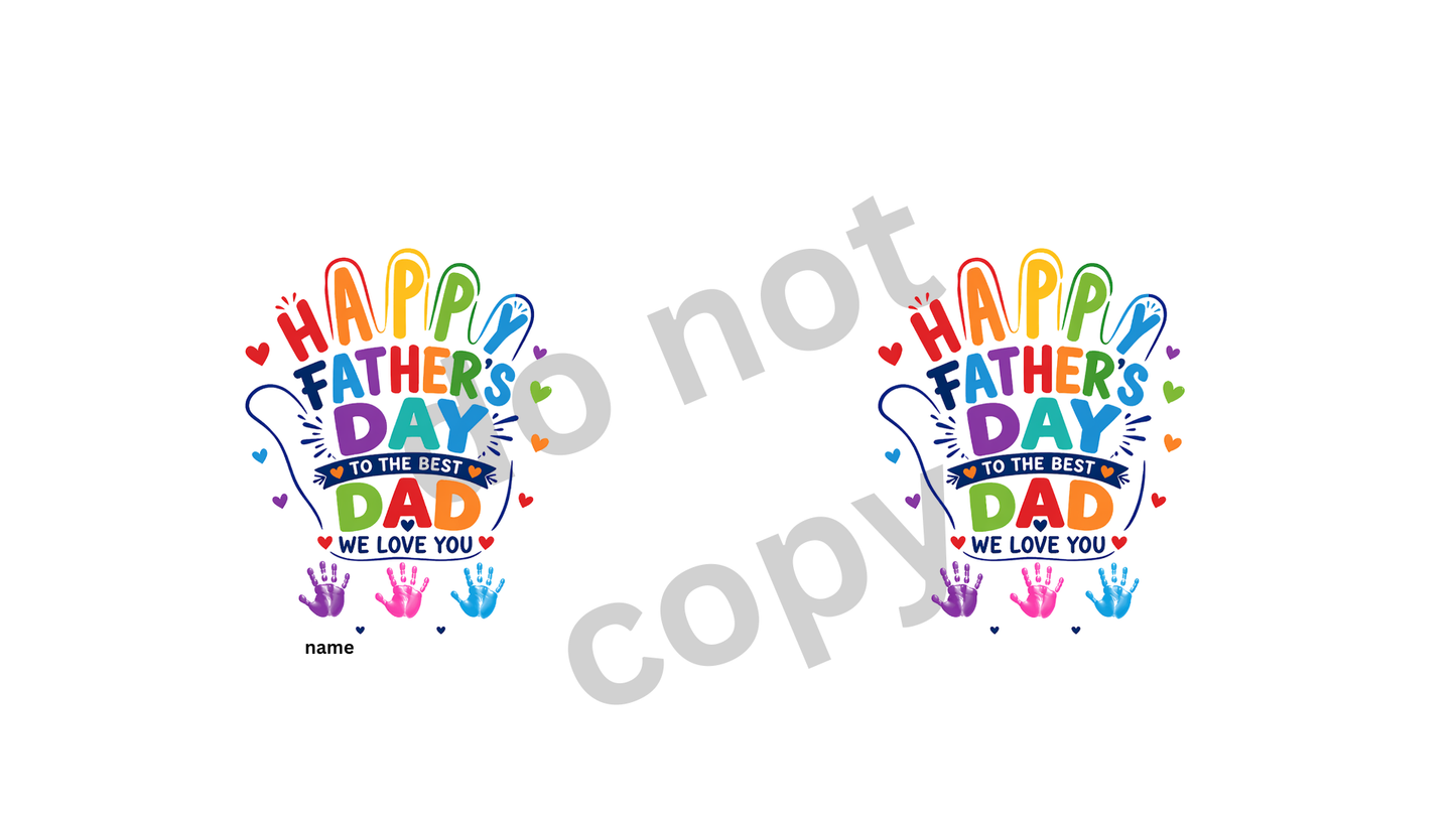 Personalised Handprint Father's Day Mug