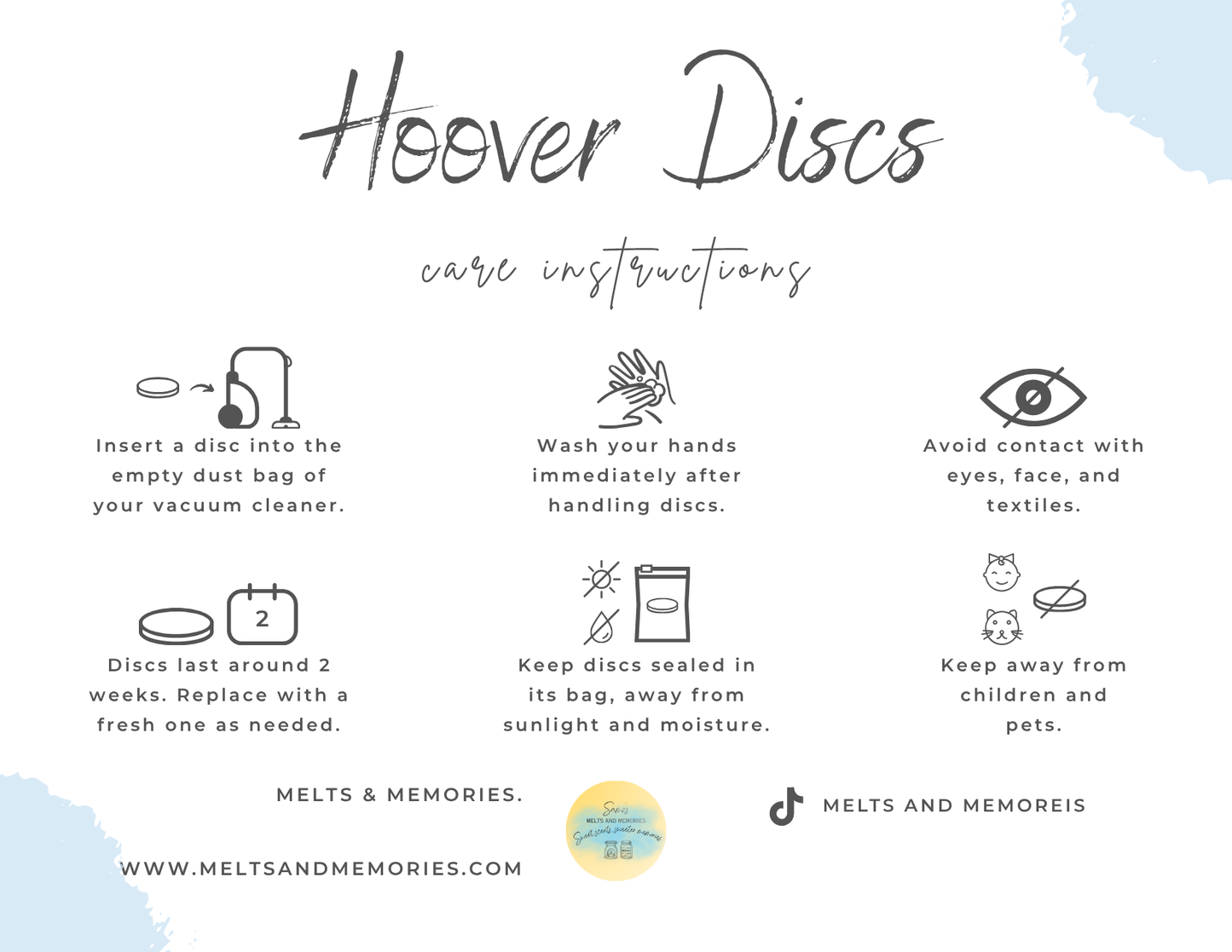 SCENTED HOOVER DISCS